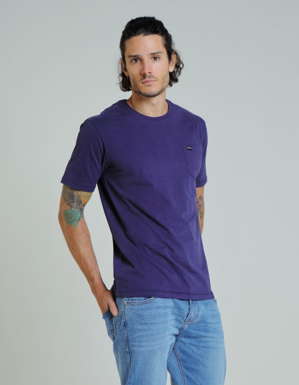 Basic Brett Pocket Tee Eclipse Blue Diesel