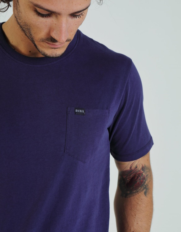 Basic Brett Pocket Tee Eclipse Blue Diesel