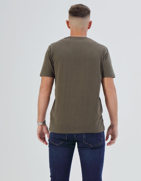 Basic Brett Pocket Tee Olive Night Diesel Pink