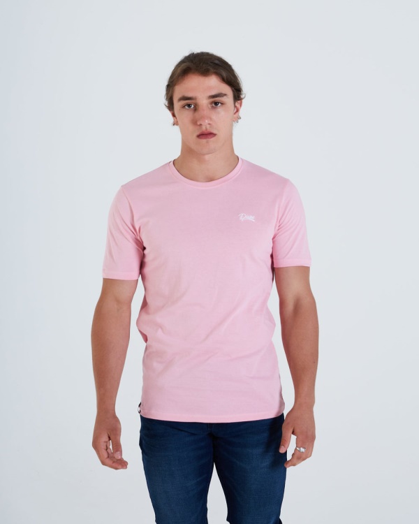 Blue Basic Scott O Neck Tee Cameo Pink Diesel