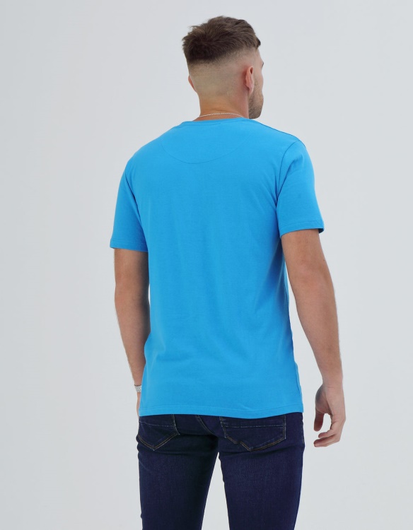 Diesel Basic Scott O Neck Tee Blue Aster Pink