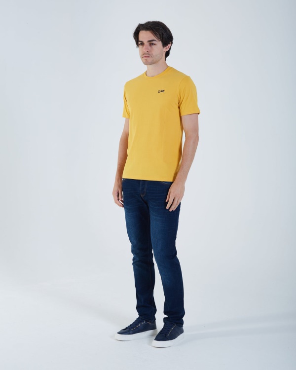 Basic Scott O Neck Mineral Yellow Diesel Green