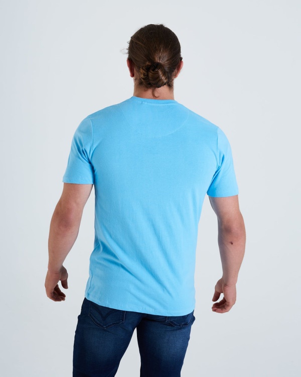 Diesel Basic Brett Pocket Tee Bonnie Blue Pink