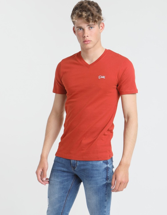 Diesel Basic Scott V Neck Tee Ketchup Navy