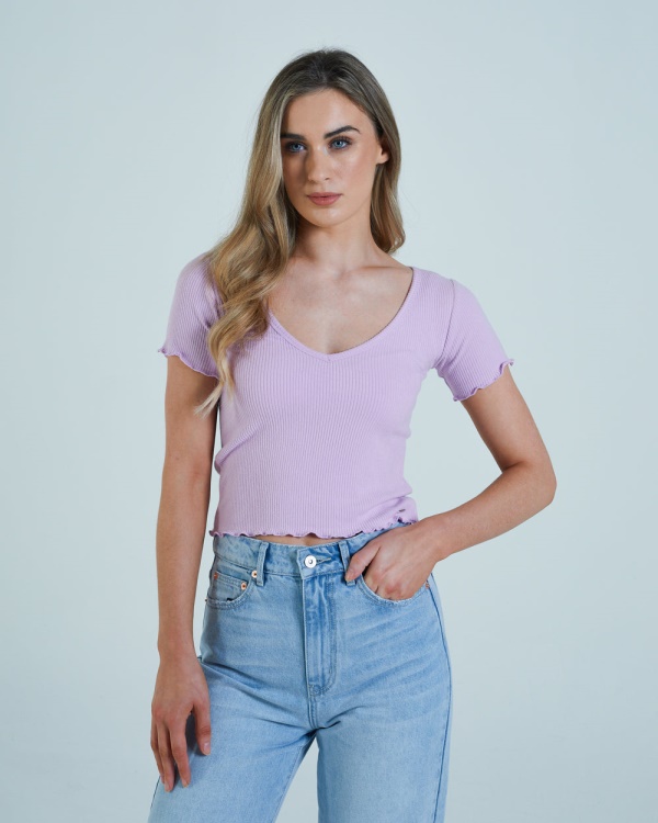 Catherine Tee Dusky Lilac Diesel Yellow