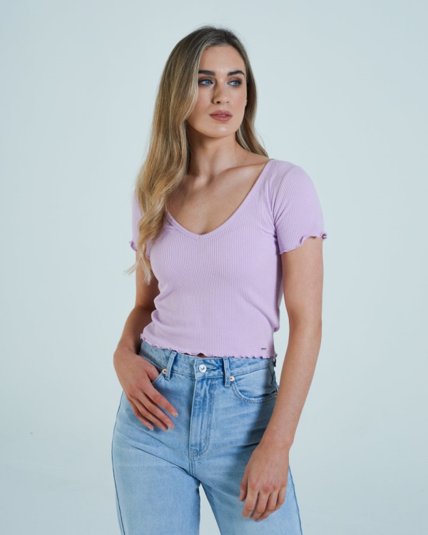 Catherine Tee Dusky Lilac Diesel Yellow
