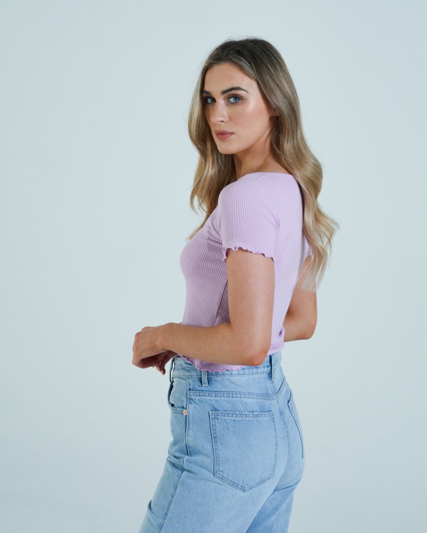 Catherine Tee Dusky Lilac Diesel Yellow