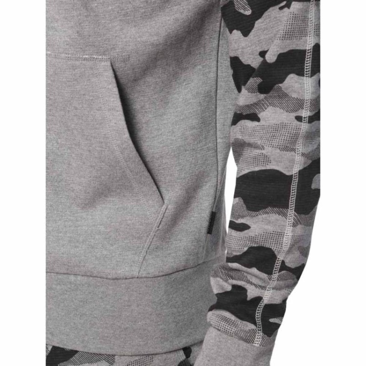 Diesel Brianz Men's Zipped Hoodie Camoufludge Hooded Casual Sweatshirts Tops Grey/Khaki
