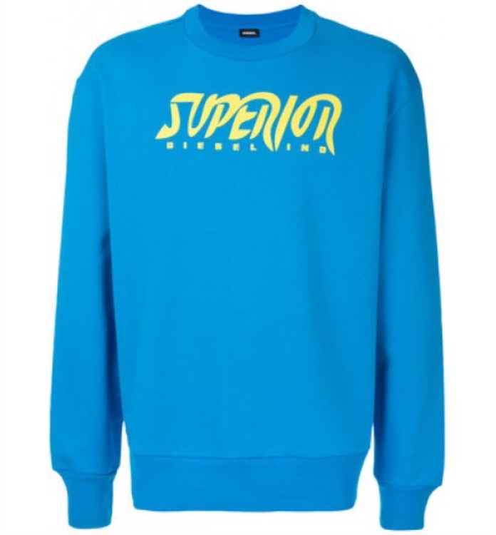 S Bay Sc Felpa Men's Sweatshirt Long Sleeve Pullover Lounge Wear Diesel