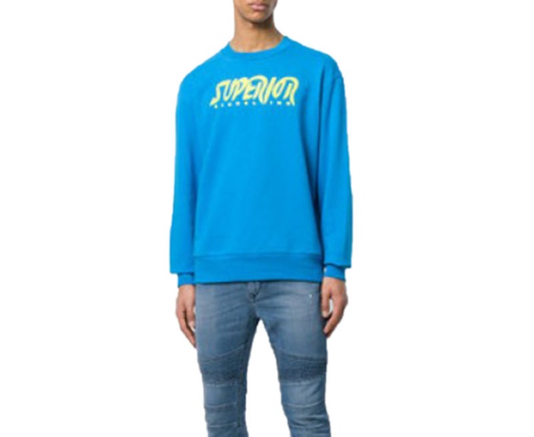 S Bay Sc Felpa Men's Sweatshirt Long Sleeve Pullover Lounge Wear Diesel