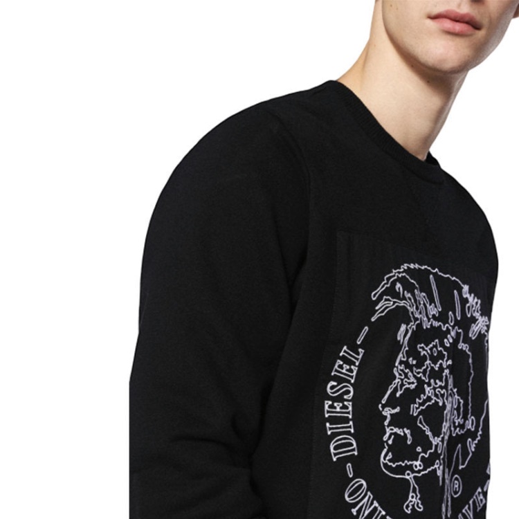 S Samuel Felpa 900 Men's Sweatshirt Crew Neck Long Sleeve Pullover Jumper Diesel