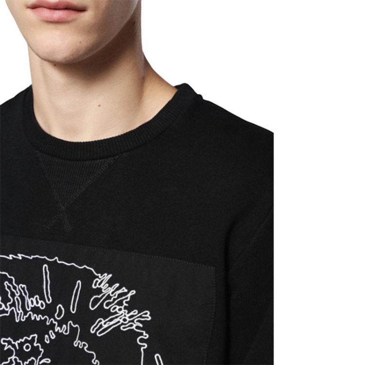 S Samuel Felpa 900 Men's Sweatshirt Crew Neck Long Sleeve Pullover Jumper Diesel