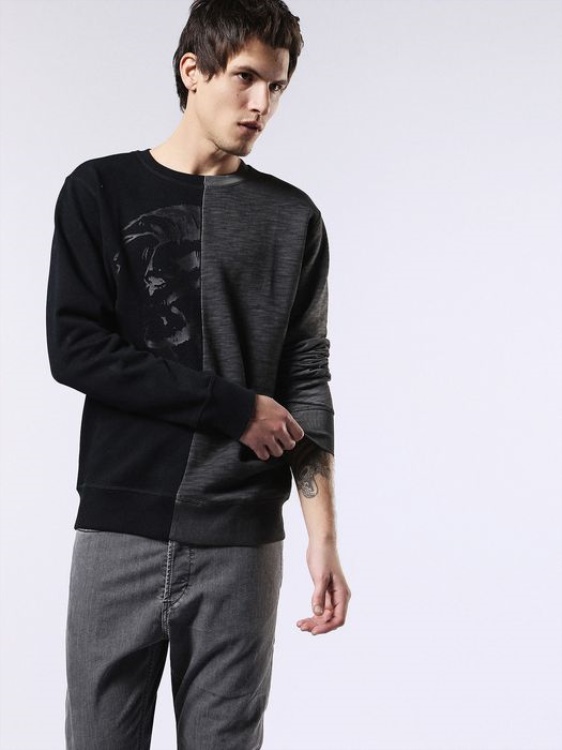 Diesel S Joe Nc Felpa Men's Mohawk Head Sweatshirt Pullover Long Sleeve Jumper