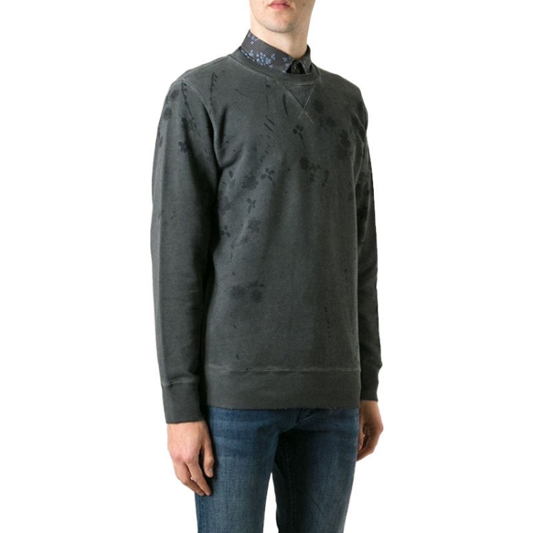 Diesel S Crix Men's Sweatshirts Long Sleeve Regular Black Casual Pullover Jumper