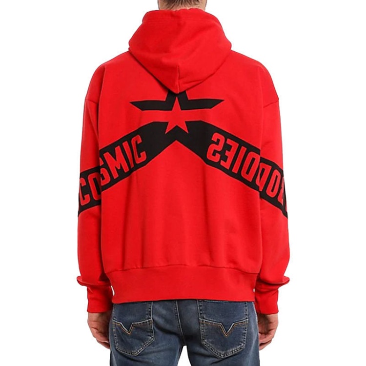 S Alby Zip Felpa Men Hoodies Full Zip Red Top Casual Hooded Sweatshirt Xs Diesel