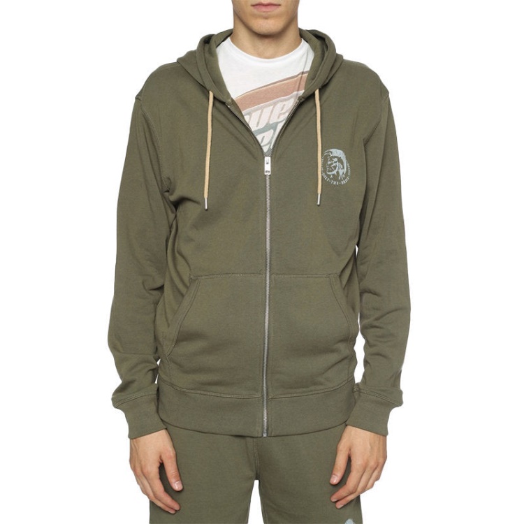 Diesel Brandon Men's Hoodie Mohawk Lounge Wear Full Zip Casual Sweatshirts Hood