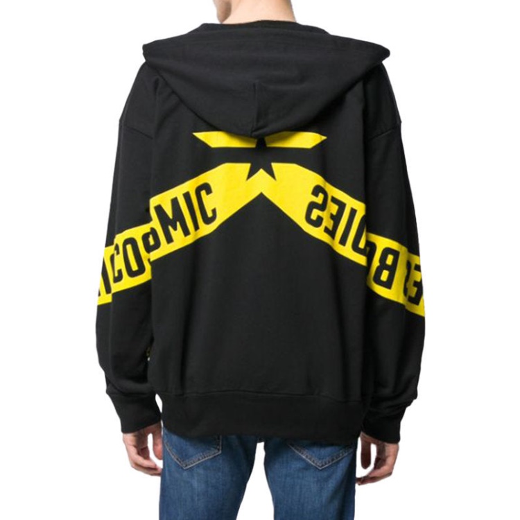 S Alby Zip Felpa Men Hoodies Full Zip Casual Black Hooded Sweatshirt Xs-M Diesel