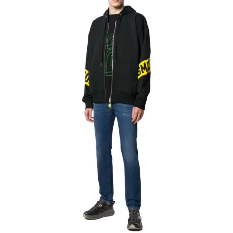 S Alby Zip Felpa Men Hoodies Full Zip Casual Black Hooded Sweatshirt Xs-M Diesel