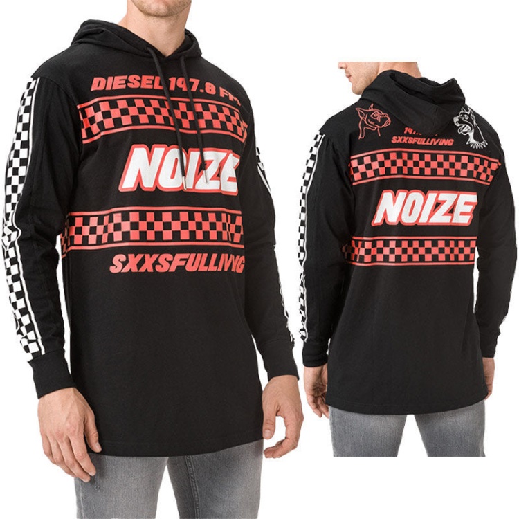 Diesel T Prodigy Men's Sweatshirt Hoodie Regular Fit Casual Long Sleeves Pullover