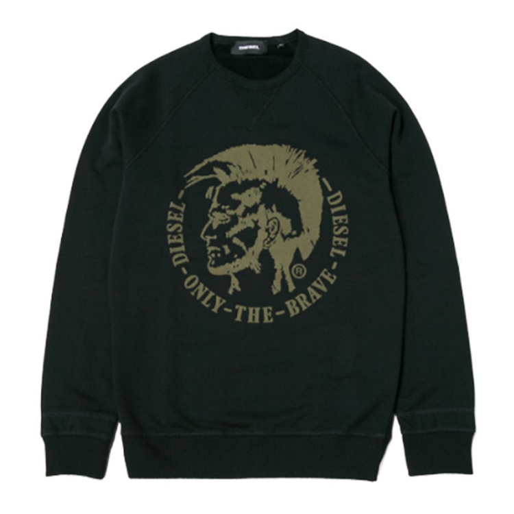 Diesel S Orestes Patch Riaeg Men's Sweatshirt Crew Neck Pullover Cotton Jumper