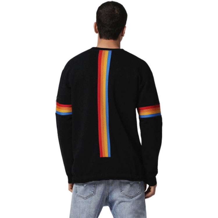 Diesel S Gail Felpa Men's Sweatshirts Pull On Casual Crew Neck Long Sleeve Jumper