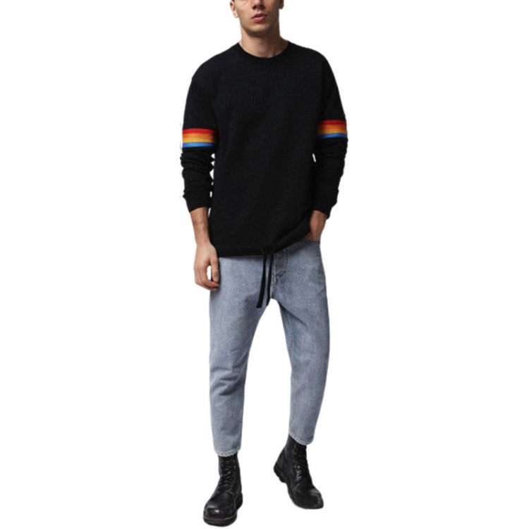 Diesel S Gail Felpa Men's Sweatshirts Pull On Casual Crew Neck Long Sleeve Jumper