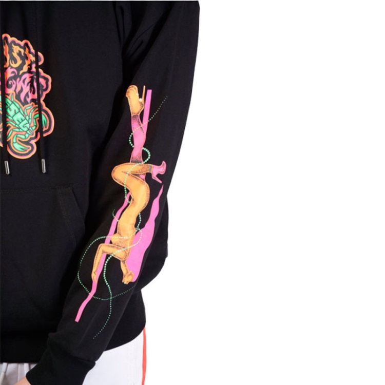 Diesel S Alby Sc 900 Men's Sweatshirt Pullover Hoodie Fluo Printed Lounge Wear