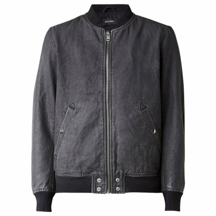 J Holz 0Caok Men's Denim Bomber Jacket Casual Vintage Slim Fit Coat Diesel