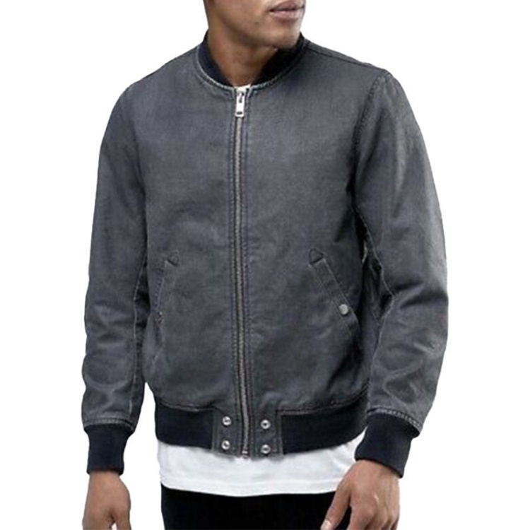 J Holz 0Caok Men's Denim Bomber Jacket Casual Vintage Slim Fit Coat Diesel