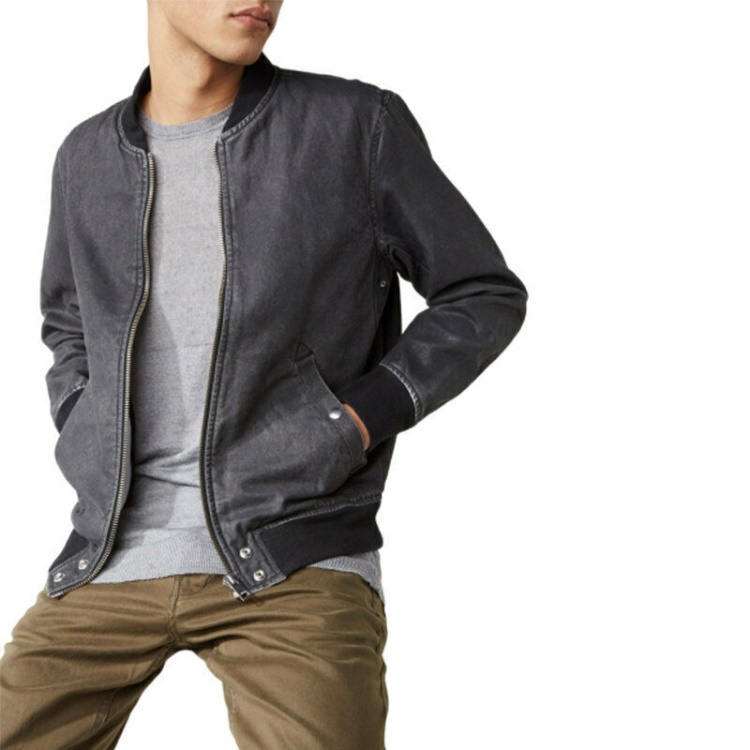 J Holz 0Caok Men's Denim Bomber Jacket Casual Vintage Slim Fit Coat Diesel