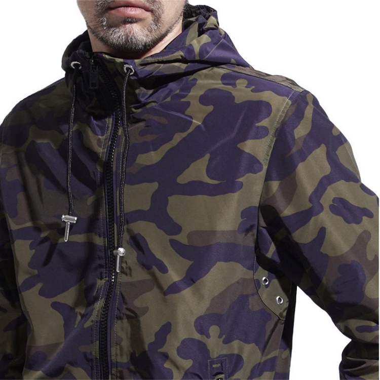 Diesel J Acousmatic Men's Jacket Waterproof Lightweight Hooded Camouflage Jacket