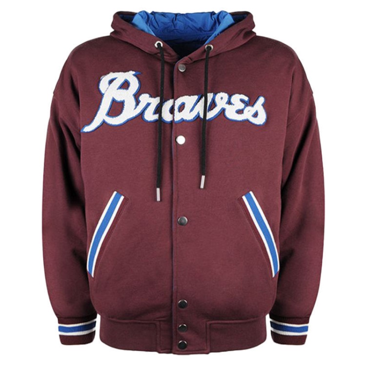 Diesel S Bony Men's Hoodie Jacket Reversible Casual Ribbed Cuffs Varsity Jacket