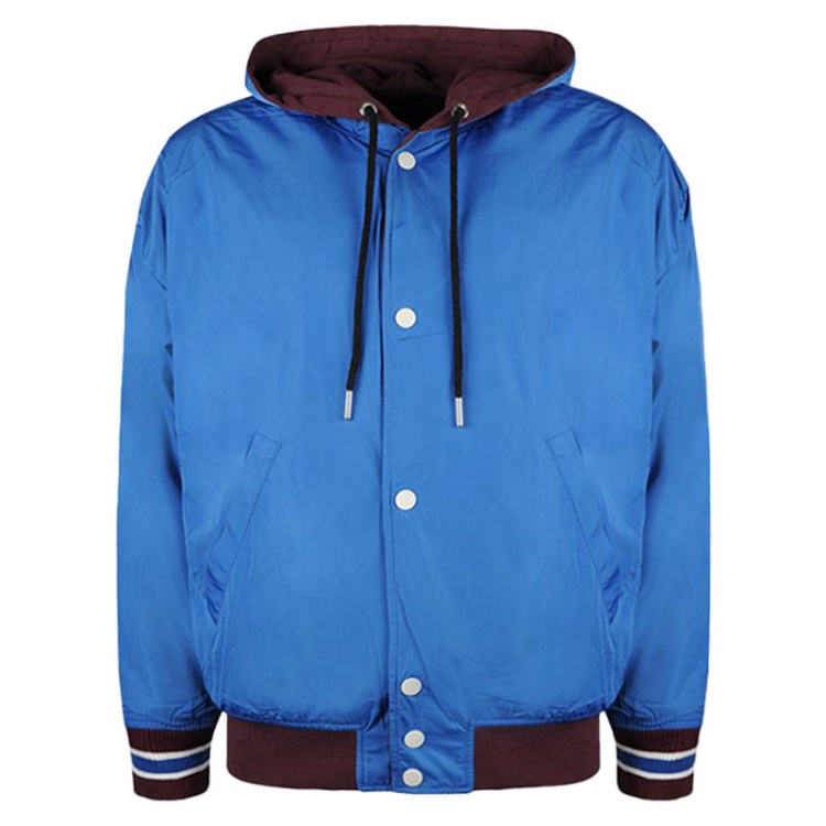 Diesel S Bony Men's Hoodie Jacket Reversible Casual Ribbed Cuffs Varsity Jacket