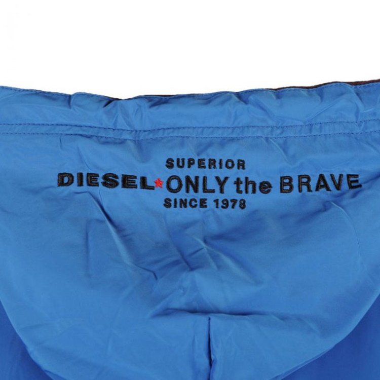 Diesel S Bony Men's Hoodie Jacket Reversible Casual Ribbed Cuffs Varsity Jacket