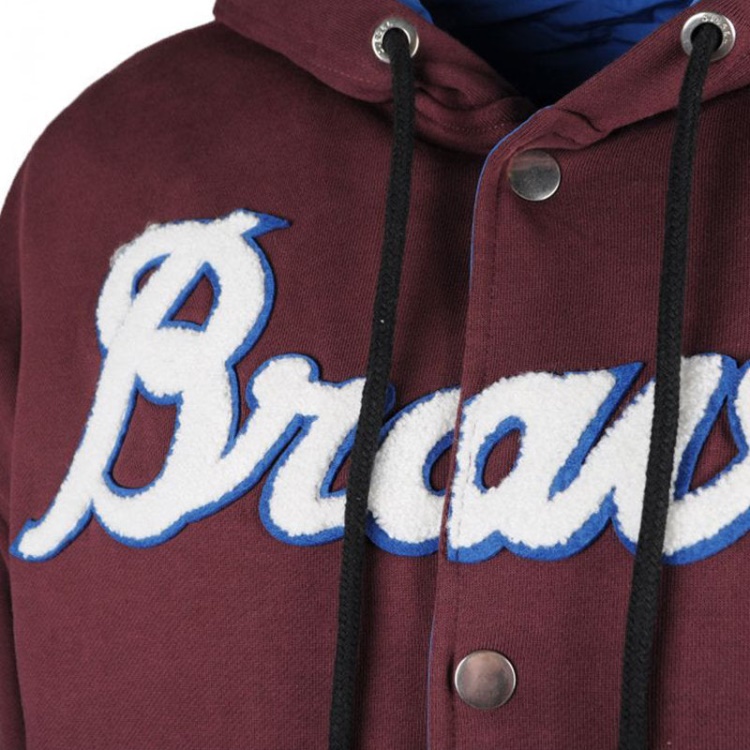 Diesel S Bony Men's Hoodie Jacket Reversible Casual Ribbed Cuffs Varsity Jacket