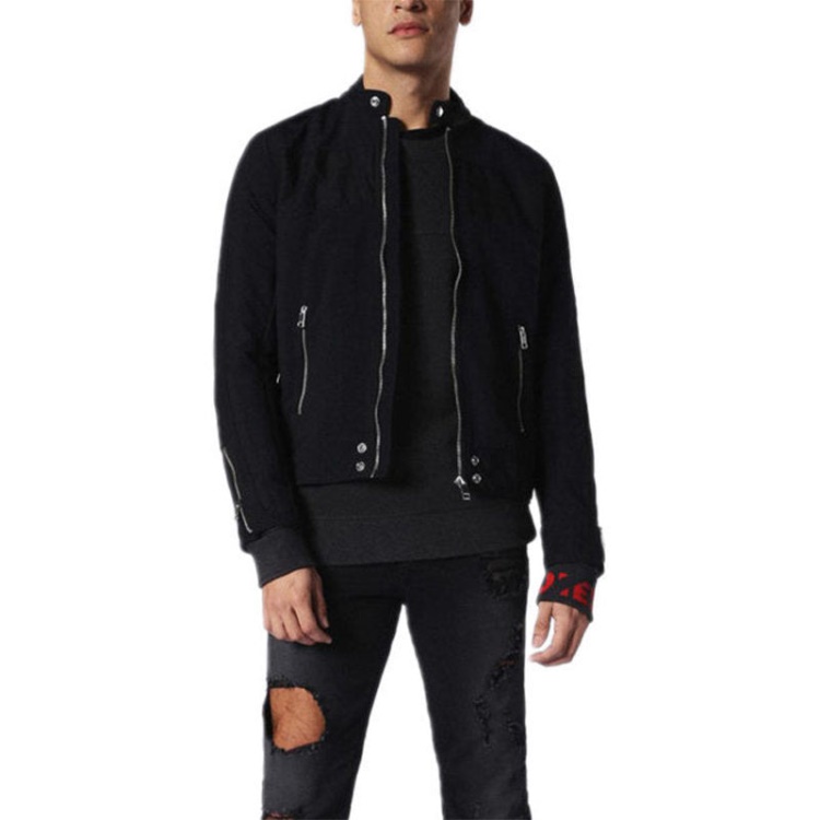 J Street Men's Biker Jackets Slim Fit Summer Outwear Bomber Casual Coat Diesel