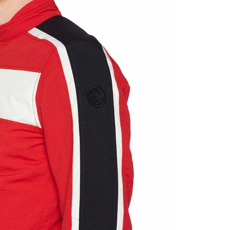 Diesel J Street Men's Biker Jackets Slim Summer Outwear Bomber Casual Coat Red