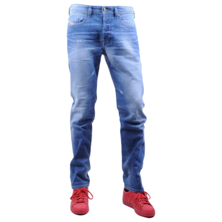 Diesel Buster R60F8 Men's Denim Jeans Regular Slim Tapered Distress Casual Pants