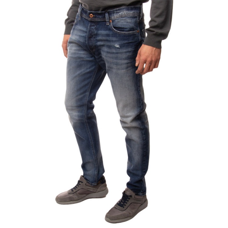 Diesel Tepphar R248D Men's Denim Jeans Slim Fit Stretch Carrot Distressed Pants