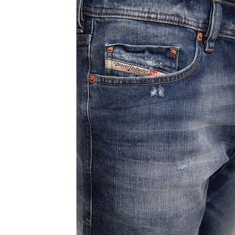 Diesel Tepphar R248D Men's Denim Jeans Slim Fit Stretch Carrot Distressed Pants