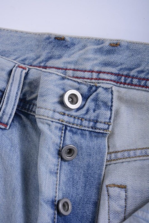 Dagh 084Sx Men's Denim Jeans Regular Fit Straight Cotton Light Denim Blue Diesel