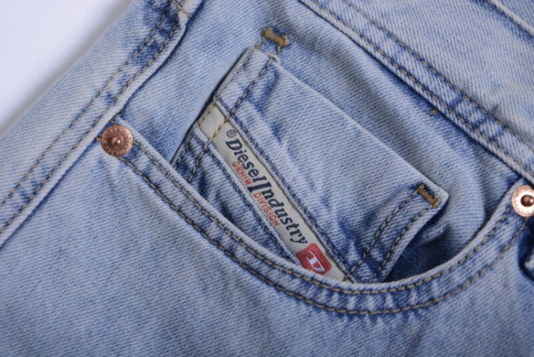 Dagh 084Sx Men's Denim Jeans Regular Fit Straight Cotton Light Denim Blue Diesel