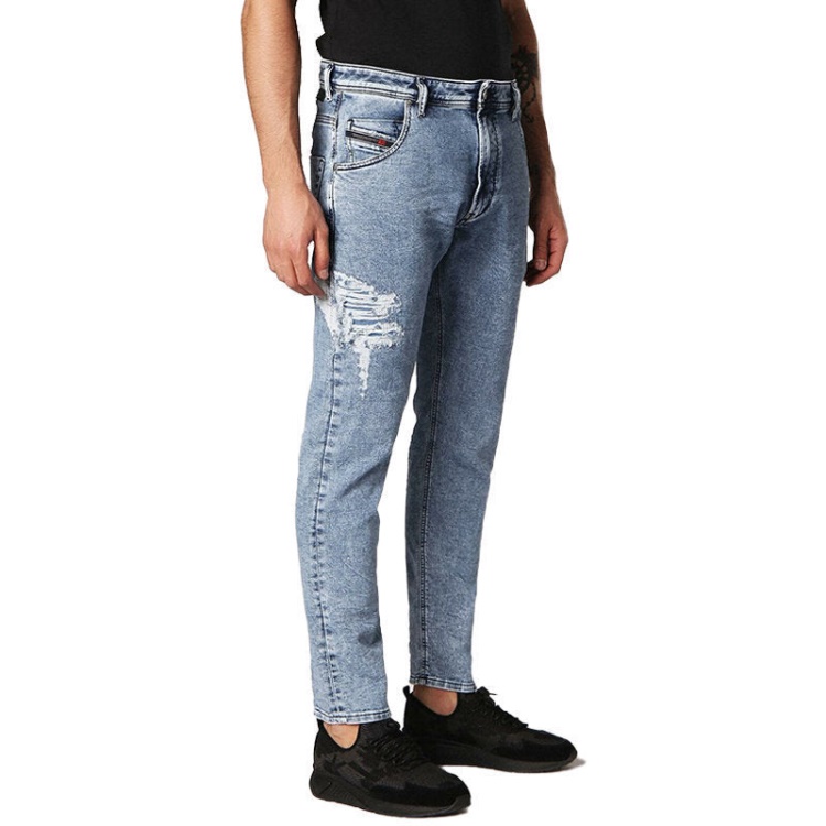 Diesel Krooley T 084Pv Men's Jeans Regular Fit Distressed Sweat Jogg Denim Pants