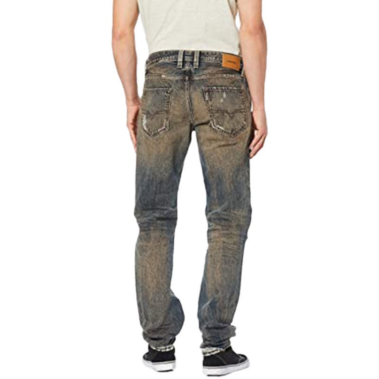 Larkee Beex 084Xb Men's Denim Jeans Regular Tapered Faded Distressed Pants Diesel