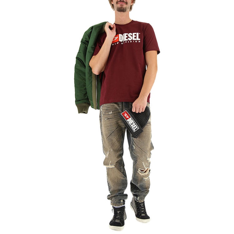 Larkee Beex 084Xb Men's Denim Jeans Regular Tapered Faded Distressed Pants Diesel