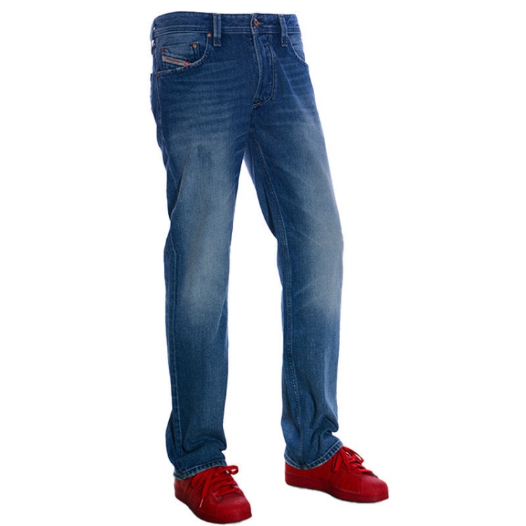 Diesel Larkee 0Rz49 Men's Denim Jeans Regular Straight Fit Cotton Casual Pants