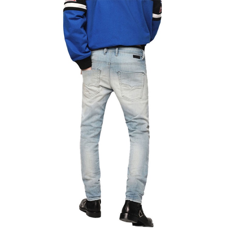 Diesel Krooley 087Ab Men's Denim Sweat Jogg Jeans Slim Fit Carrot Pant Faded