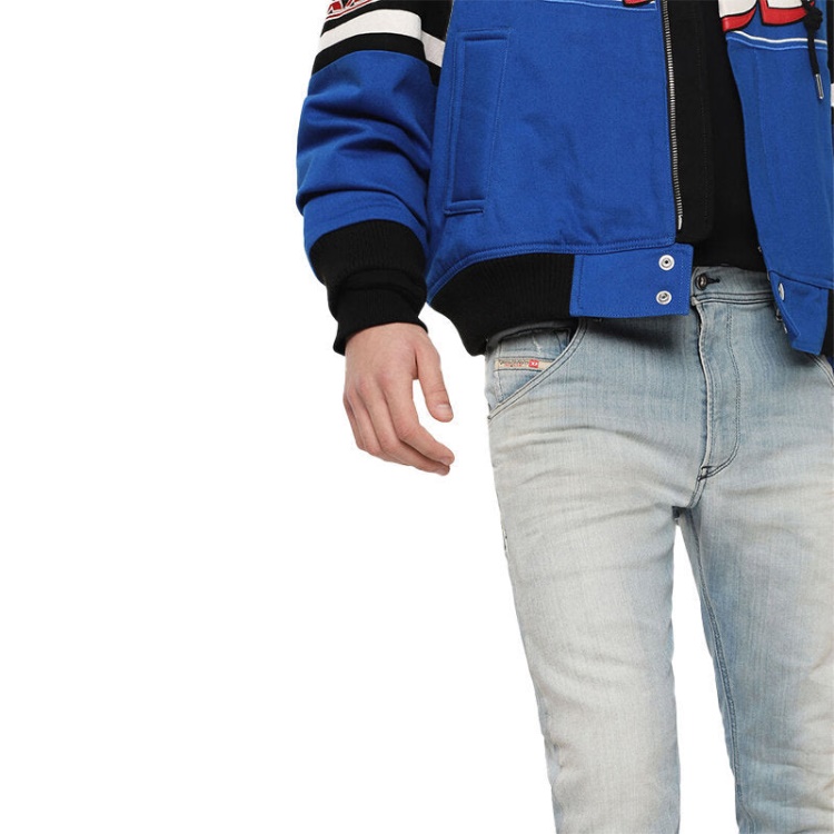 Diesel Krooley 087Ab Men's Denim Sweat Jogg Jeans Slim Fit Carrot Pant Faded