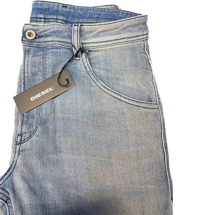 Diesel Krooley 087Ab Men's Denim Sweat Jogg Jeans Slim Fit Carrot Pant Faded