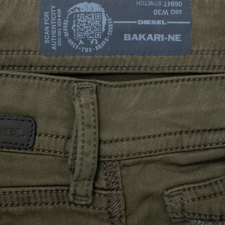 Diesel Bakari Ne 0684T Men's Denim Sweat Jogg Jeans Lyocell Olive Slim Skinny